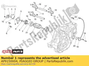 Piaggio Group AP9150004 shift cam cpl. - Onderkant