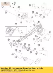 Ici, vous pouvez commander le kit piston gr. I 65 sx 09-14 auprès de KTM , avec le numéro de pièce 00050000202: