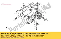 Here you can order the pipe c,fr brk from Honda, with part number 45133MFGD20:
