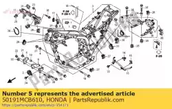 Tutaj możesz zamówić talerz, r. Wieszak silnika od Honda , z numerem części 50191MCB610: