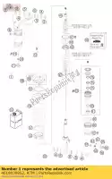 46180398S2, KTM, monoshock parte superior cpl. 07 ktm super enduro 950 2007 2008 2009, Novo