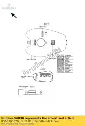 label, achterlicht van Suzuki, met onderdeel nummer K560300028, bestel je hier online: