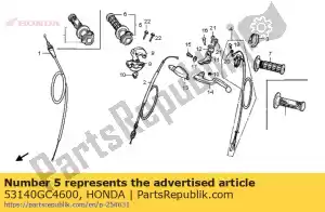 honda 53140GC4600 grip comp., throttle - Bottom side