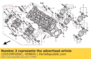 honda 12251MFGD01 gasket, cylinder head - Bottom side