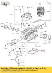 Qui puoi ordinare guarnizione-testa klx300a7f da Kawasaki , con numero parte 110040091: