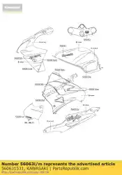 Here you can order the pattern,cnt cowling,l zx900-e1 from Kawasaki, with part number 560631531: