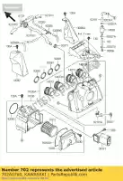 702A0760, Kawasaki, tubo de borracha zx1100-e1 kawasaki gpz zrx zxr 1100 1200 1995 1996 1997 1998 1999 2000 2001 2002 2003 2004 2005 2006, Novo