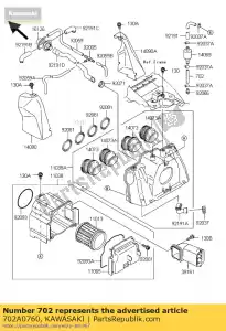 kawasaki 702A0760 buisrubber zx1100-e1 - Onderkant