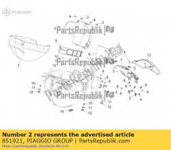 Aprilia 851921, Tampa da bateria, OEM: Aprilia 851921