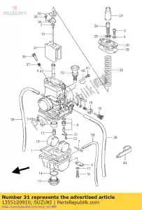 suzuki 1355120910 válvula, acelerador - Lado inferior