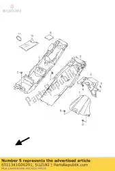 spatbord, achter rea van Suzuki, met onderdeel nummer 6311341G00291, bestel je hier online: