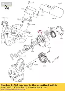 kawasaki 210070601 rotor kle650eff - Onderkant