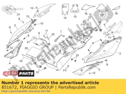 Aprilia 851672, Compartimento de sela, OEM: Aprilia 851672