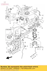 yamaha 904451357900 mangueira (190) - Lado inferior