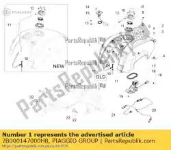 Here you can order the fuel tank. Grey from Piaggio Group, with part number 2B000147000H8: