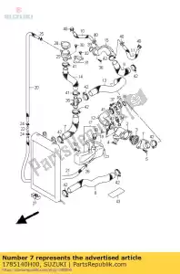 Suzuki 1785140H00 mangueira, radiador i - Lado inferior