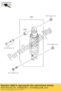 Kawasaki 45014019523A shockabsorber,spg sil+bo - Bottom side