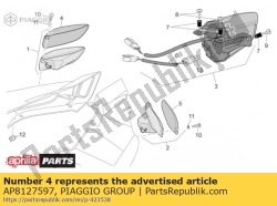 Aprilia AP8127597, Rh oranje lens, OEM: Aprilia AP8127597