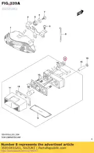 suzuki 3591041GA1 conjunto de lámpara, licencia - Lado inferior