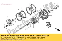 schijf, koppelingwrijving van Honda, met onderdeel nummer 22201MAH000, bestel je hier online: