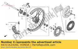 Aqui você pode pedir o colarinho, l. Fr. Roda em Honda , com o número da peça 44311KZ4J40: