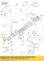 48600558S1, KTM, tampa de rosca m51x1,5 cpl. 12 ktm enduro smc 690 2012 2013, Novo