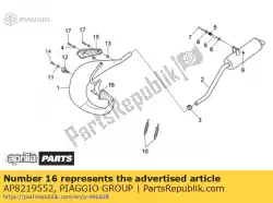 Aqui você pode pedir o junta de flange do tubo de escape em Piaggio Group , com o número da peça AP8219552: