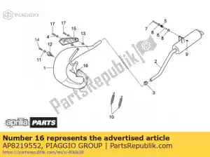 Piaggio Group AP8219552 junta de flange do tubo de escape - Lado inferior