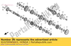 Aqui você pode pedir o rolamento, agulha, 20 mm (ntn) em Honda , com o número da peça 91025MW0003: