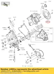 Qui puoi ordinare coperchio, convertitore cinghia kvf650-a1 da Kawasaki , con numero parte 140911571: