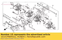 Here you can order the no description available at the moment from Honda, with part number 16101MBW602: