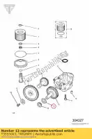 T3555003, Triumph, Sluitring, 12x18x1.2 triumph adventurer > 71698 adventurer 71699 > america carbs america efi bonneville & bonneville t100 carbs bonneville & bonneville t100 efi bonneville efi > 380776 bonneville t100 efi daytona 595 / 955i daytona 600 & 650 daytona 675 f, Nieuw