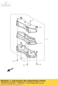 yamaha 2PW835003000 conjunto de medidor (mph) - Lado inferior