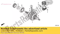 Aqui você pode pedir o conjunto de anéis, pistão (0,50) em Honda , com o número da peça 13031KYY900:
