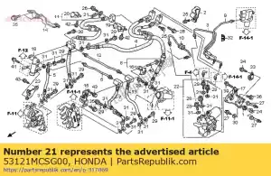 honda 53121MCSG00 guide, câble d'accélérateur - La partie au fond