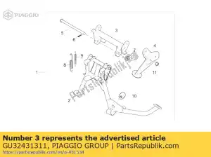 Piaggio Group GU32431311 upper crosspiece - Bottom side