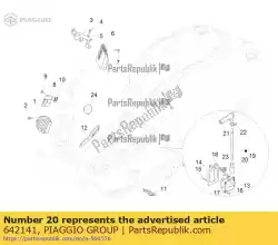 Tutaj możesz zamówić nasadka izolacyjna od Piaggio Group , z numerem części 642141: