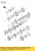 131281187, Kawasaki, transmisión por eje ou zr1100-a kawasaki zephyr 1100 1992 1993 1994 1995 1996, Nuevo