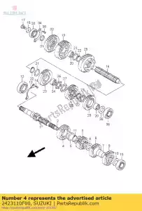 Suzuki 2423110F00 bieg 3. bieg, - Dół