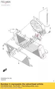 Suzuki 0918006364 espaçador, 6,5x10x1 - Lado inferior