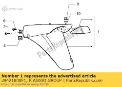 Qui puoi ordinare protezione posteriore da Piaggio Group , con numero parte 29421800F1:
