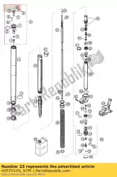 Aquí puede pedir tubo interior d = 43 mm l = 585 mm de KTM , con el número de pieza 43570145: