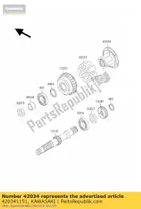 Kawasaki 420341151 acoplamiento - Lado inferior