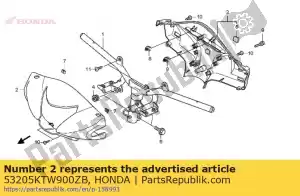 honda 53205KTW900ZB capa, fr. cabo * nha48m * (nha48m quasar prata metálico) - Lado inferior