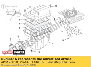 aprilia AP8120810 intake hose - Bottom side