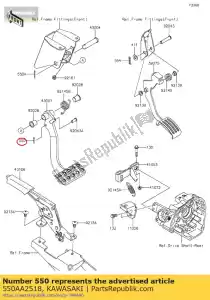 kawasaki 550AA2518 szpilka, zawleczka, wspólna 2,5x18 - Dół