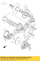 2121003H00, Suzuki, face, entraînement fixe suzuki uh burgman g  ux sixteen uh125 ux125 125 , Nouveau