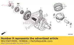 Ici, vous pouvez commander le écrou, verrouillage, 16 mm auprès de Honda , avec le numéro de pièce 90235KYJ900: