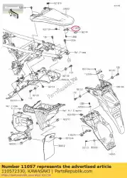 Here you can order the 01 bracket from Kawasaki, with part number 110572330: