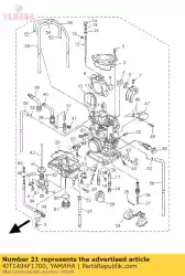 Here you can order the jet(#75) from Yamaha, with part number 4JT1494F1700: